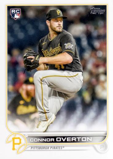 Connor Overton #339 Pittsburgh Pirates (Factory set, white outline around RC logo) | 2022 Topps