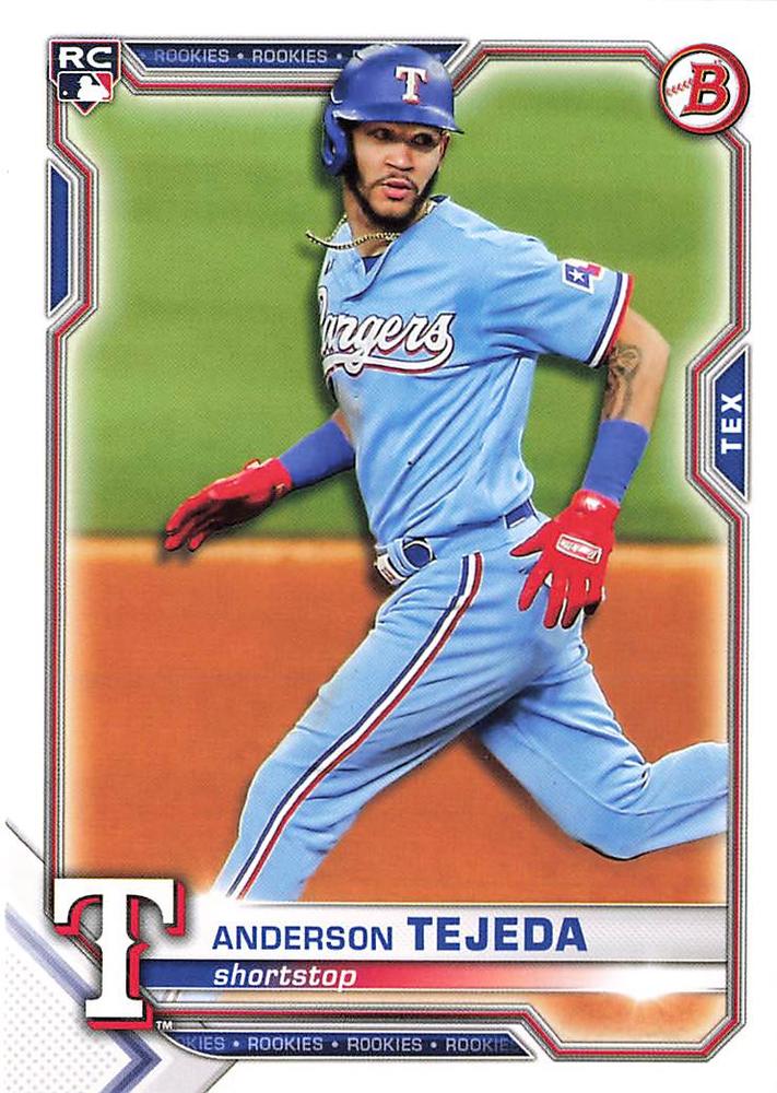 Anderson Tejeda #33 Texas Rangers | 2021 Bowman