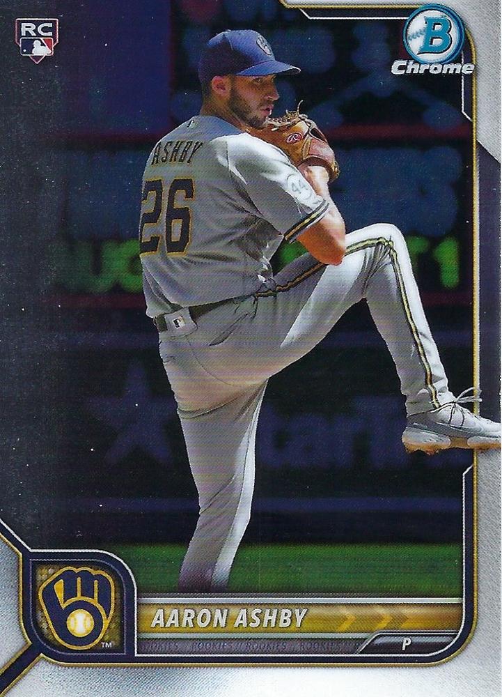 Aaron Ashby #33 Milwaukee Brewers | 2022 Bowman Chrome