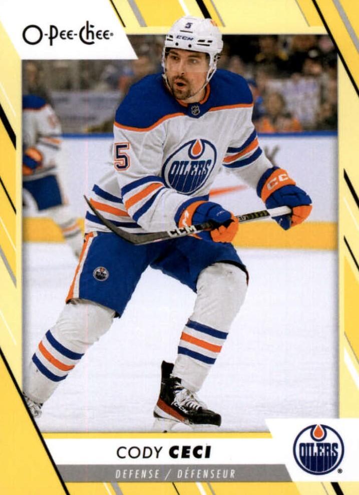 Cody Ceci #340 Edmonton Oilers | 2023-24 O-Pee-Chee Yellow Border