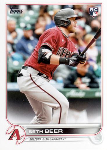 Seth Beer #345 Arizona Diamondbacks (Factory set, white outline around RC logo) | 2022 Topps