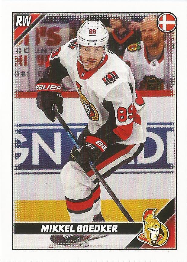 Mikkel Boedker #348 Ottawa Senators | 2019-20 Topps NHL Sticker Collection