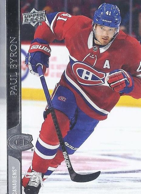 Paul Byron #348 Montreal Canadiens | 2020-21 Upper Deck