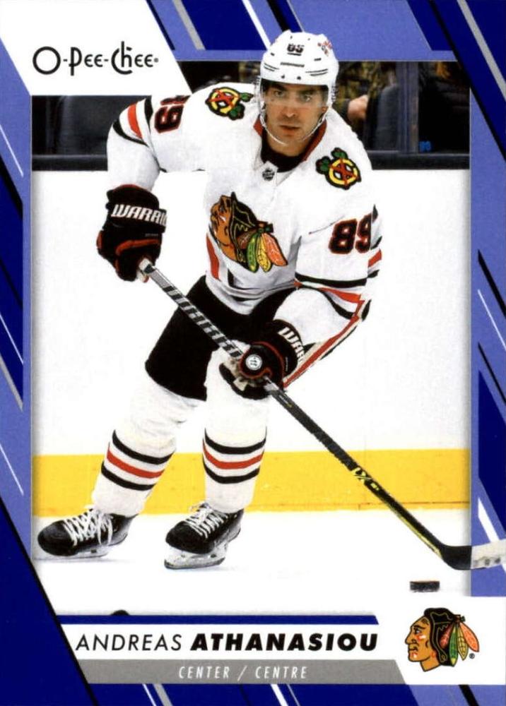 Andreas Athanasiou #348 Chicago Blackhawks | 2023-24 O-Pee-Chee Blue Border