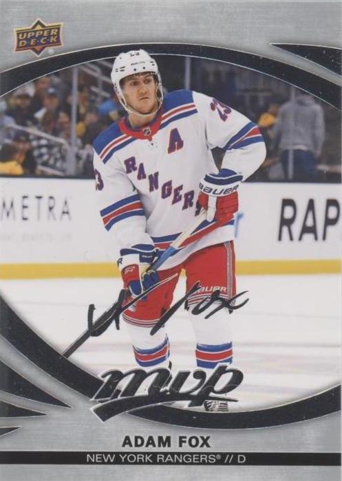 Adam Fox #34 New York Rangers | 2023-24 Upper Deck MVP Silver Script