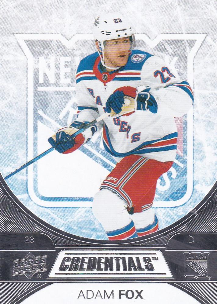 Adam Fox #34 New York Rangers | 2021-22 Upper Deck Credentials
