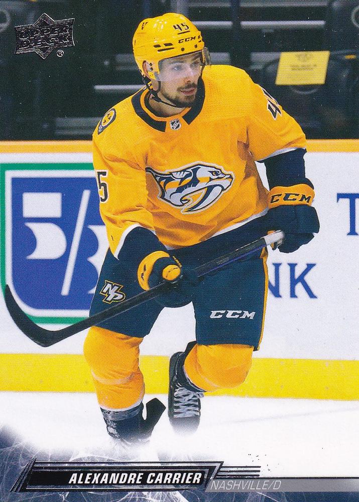 Alexandre Carrier #352 Nashville Predators | 2022-23 Upper Deck