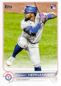 Yonny Hernandez #363 Texas Rangers (Factory set, white outline around RC logo) | 2022 Topps