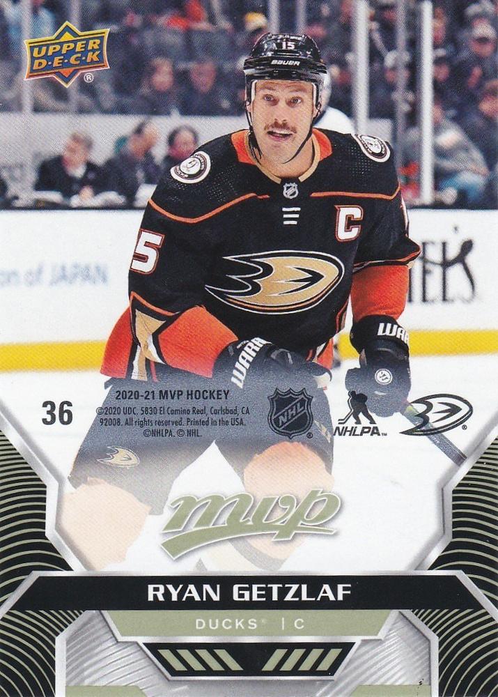 Ryan Getzlaf #36 Anaheim Ducks | 2020-21 Upper Deck MVP Puzzle Backs
