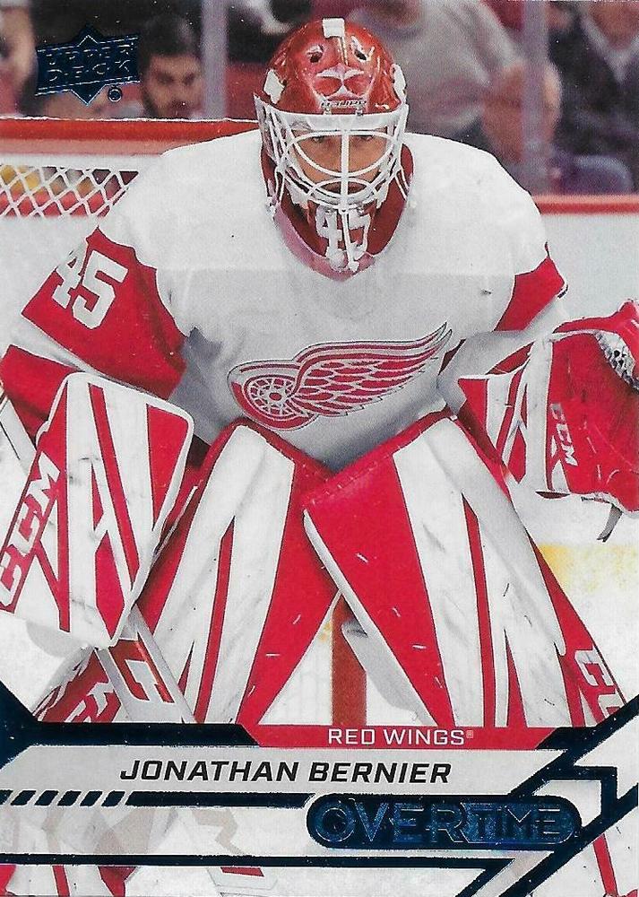 Jonathan Bernier #36 Detroit Red Wings | 2020-21 Upper Deck Overtime Blue Foil