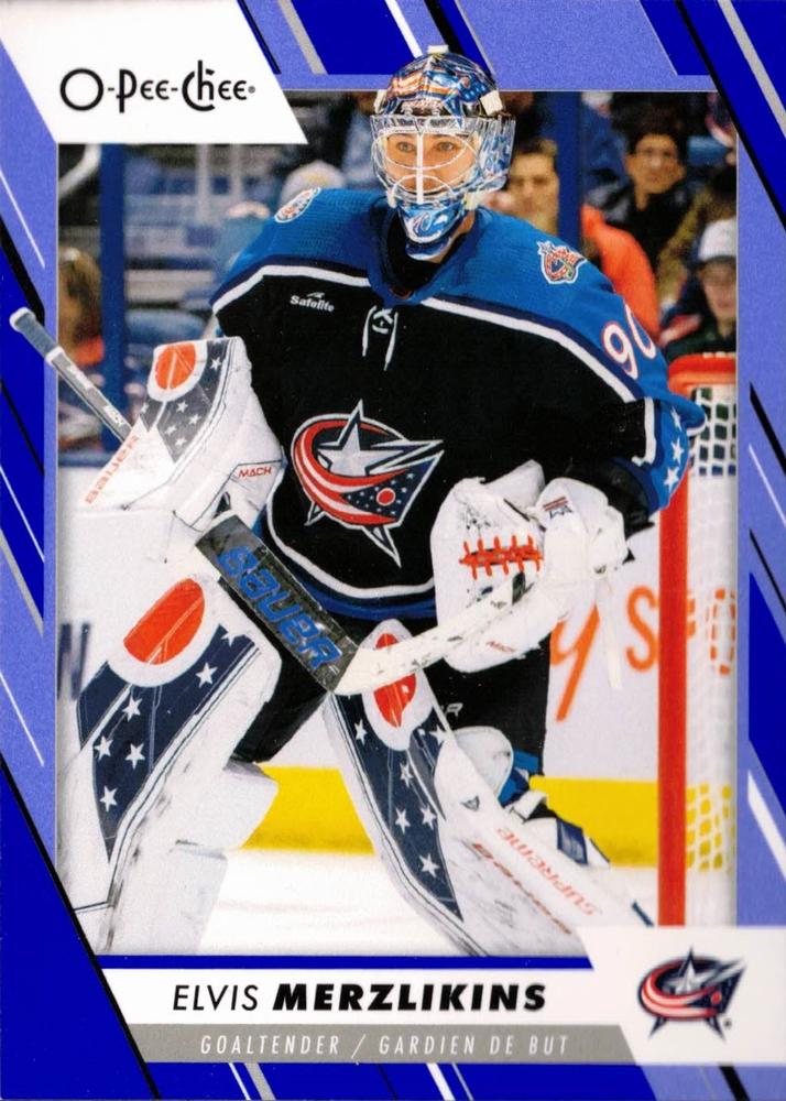 Elvis Merzlikins #372 Columbus Blue Jackets | 2023-24 O-Pee-Chee Blue Border