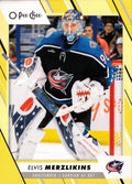 Elvis Merzlikins #372 Columbus Blue Jackets | 2023-24 O-Pee-Chee Yellow Border