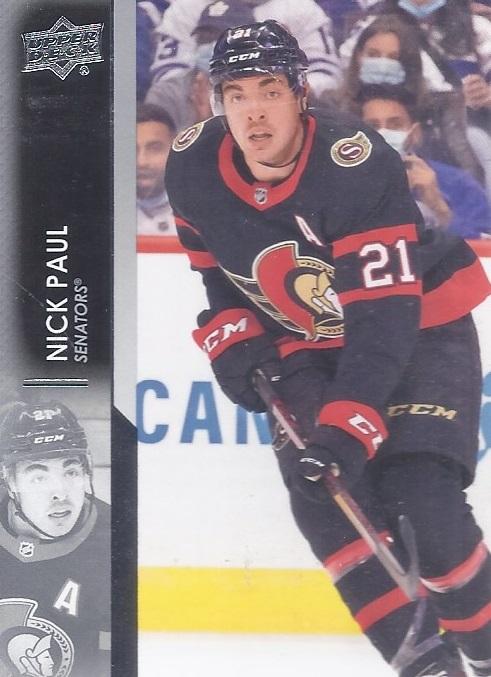 Nick Paul #377 Ottawa Senators | 2021-22 Upper Deck