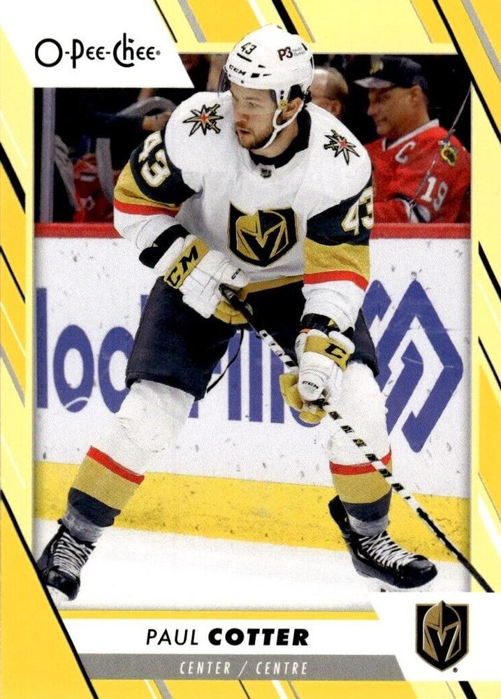 Paul Cotter #378 Vegas Golden Knights | 2023-24 O-Pee-Chee Yellow Border
