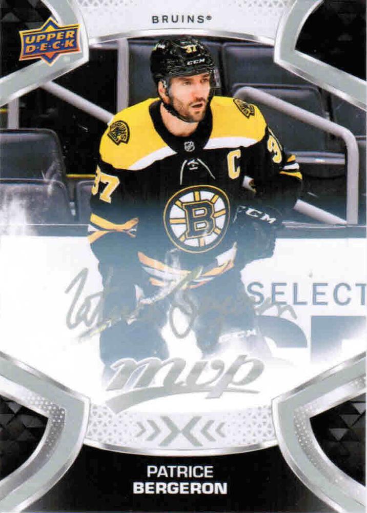 Patrice Bergeron #37 Boston Bruins | 2021-22 Upper Deck MVP Silver Script