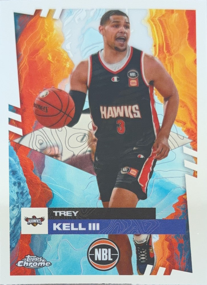 Trey Kell III #37 Illawarra Hawks | 2024-25 Topps Chrome NBL (front)