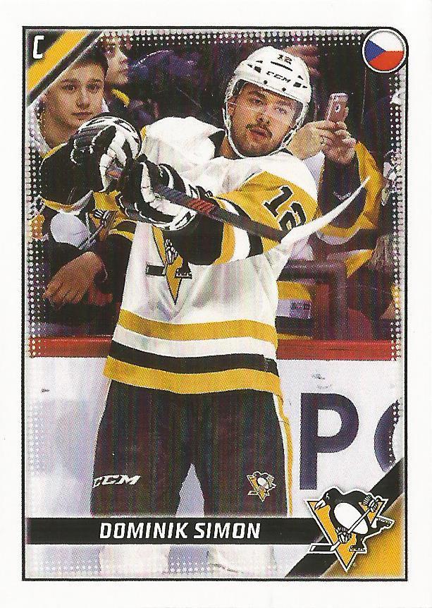 Dominik Simon #384 Pittsburgh Penguins | 2019-20 Topps NHL Sticker Collection