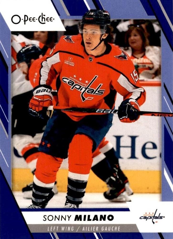 Sonny Milano #386 Washington Capitals | 2023-24 O-Pee-Chee Blue Border