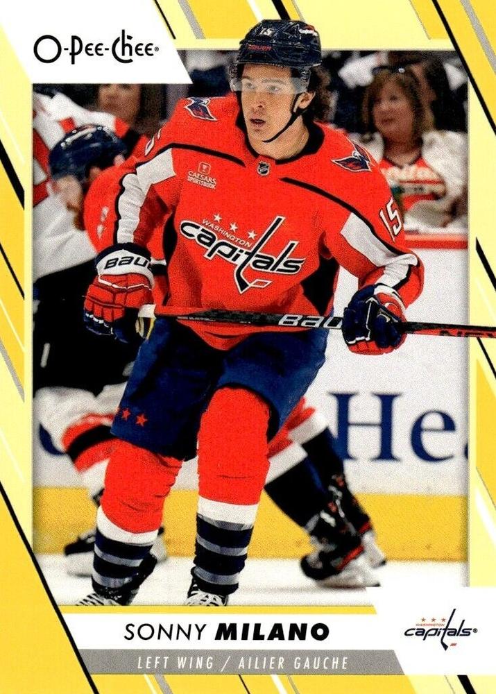 Sonny Milano #386 Washington Capitals | 2023-24 O-Pee-Chee Yellow Border