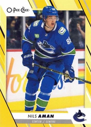 Nils Aman #387 Vancouver Canucks | 2023-24 O-Pee-Chee Yellow Border