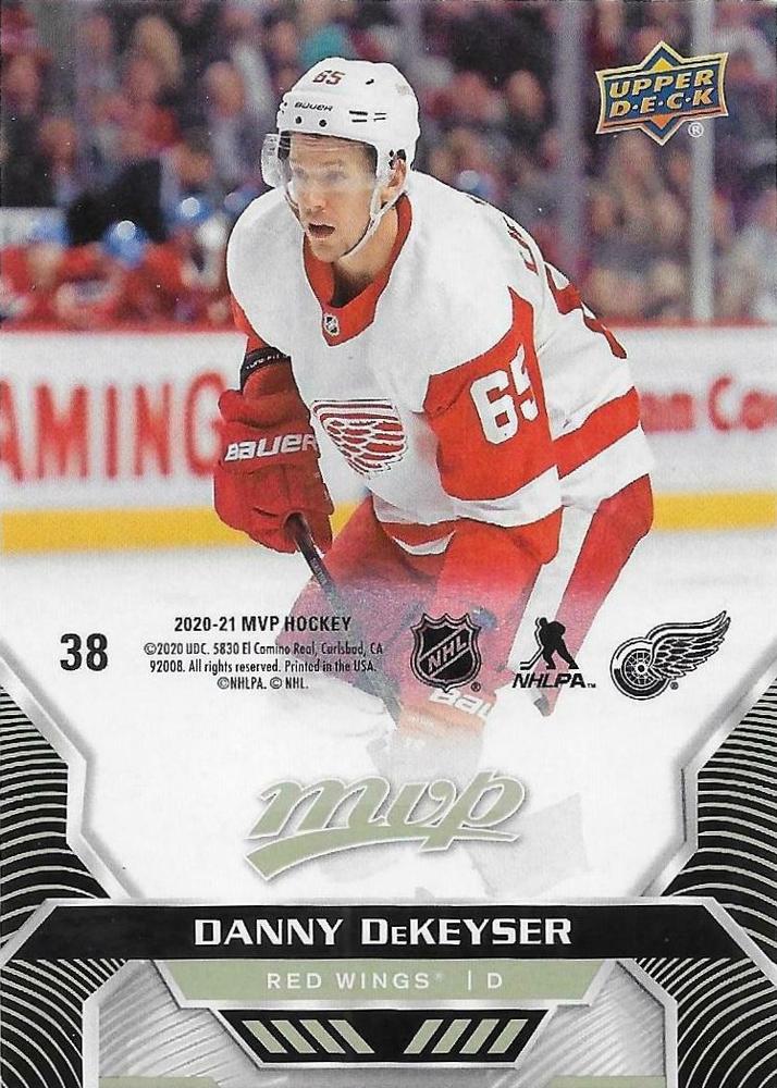 Danny DeKeyser #38 Detroit Red Wings | 2020-21 Upper Deck MVP Puzzle Backs