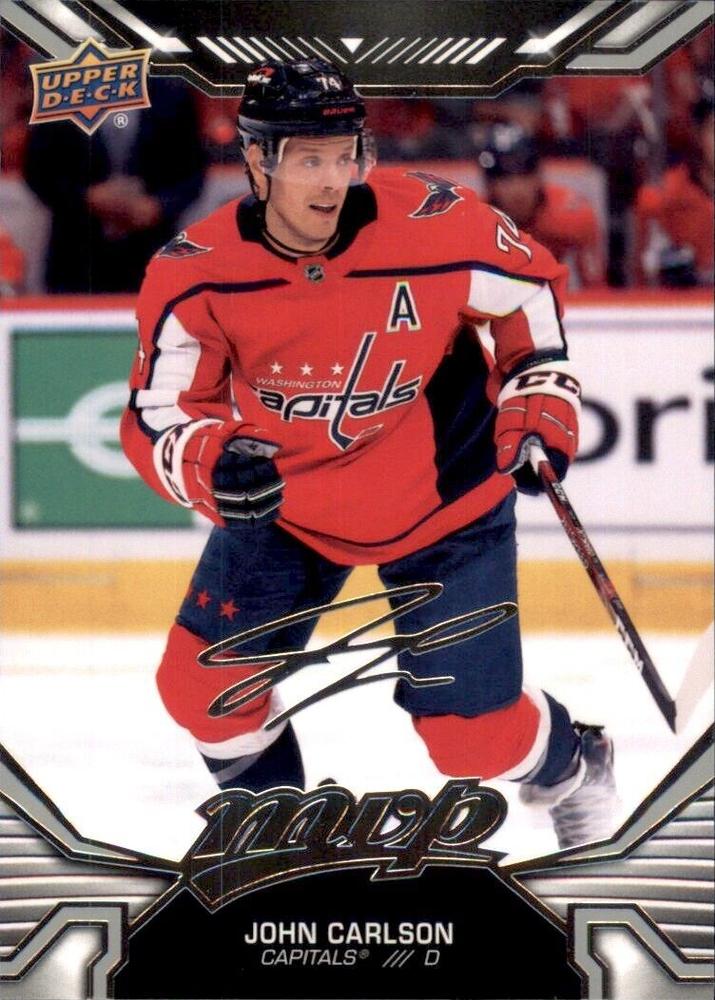 John Carlson #38 Washington Capitals | 2022-23 Upper Deck MVP Silver Script
