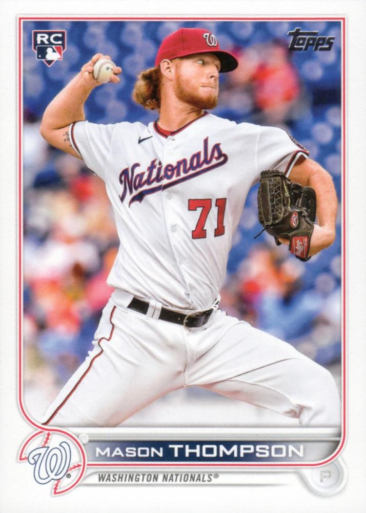 Mason Thompson #38 Washington Nationals (Factory set, Large RC logo) | 2022 Topps