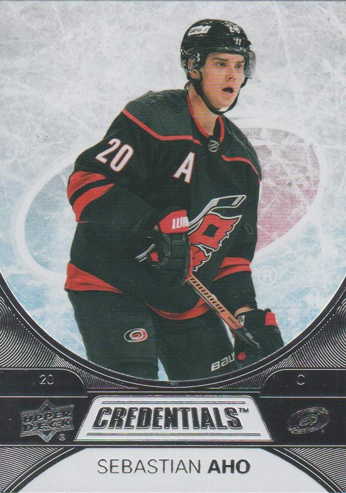 Sebastian Aho #38 Carolina Hurricanes | 2021-22 Upper Deck Credentials