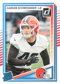 Carson Schwesinger #392 Cleveland Browns | 2025 Donruss | NFL Football