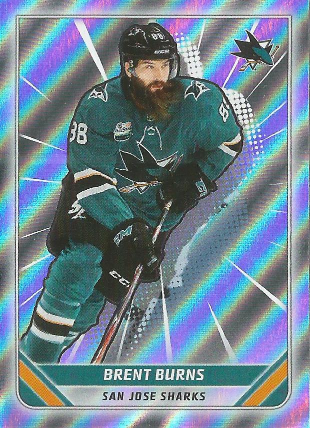 Brent Burns FOIL #394 San Jose Sharks | 2019-20 Topps NHL Sticker Collection