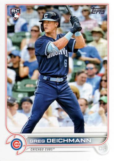 Greg Deichmann #395 Chicago Cubs (Factory set, white outline around RC logo) | 2022 Topps