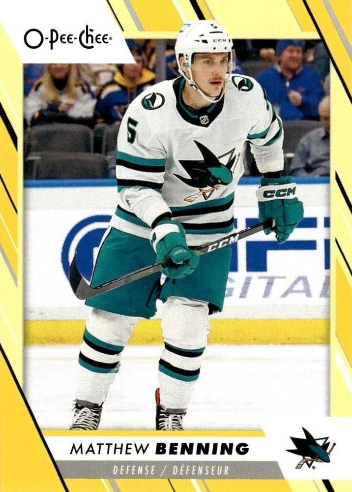 Matt Benning #398 San Jose Sharks | 2023-24 O-Pee-Chee Yellow Border