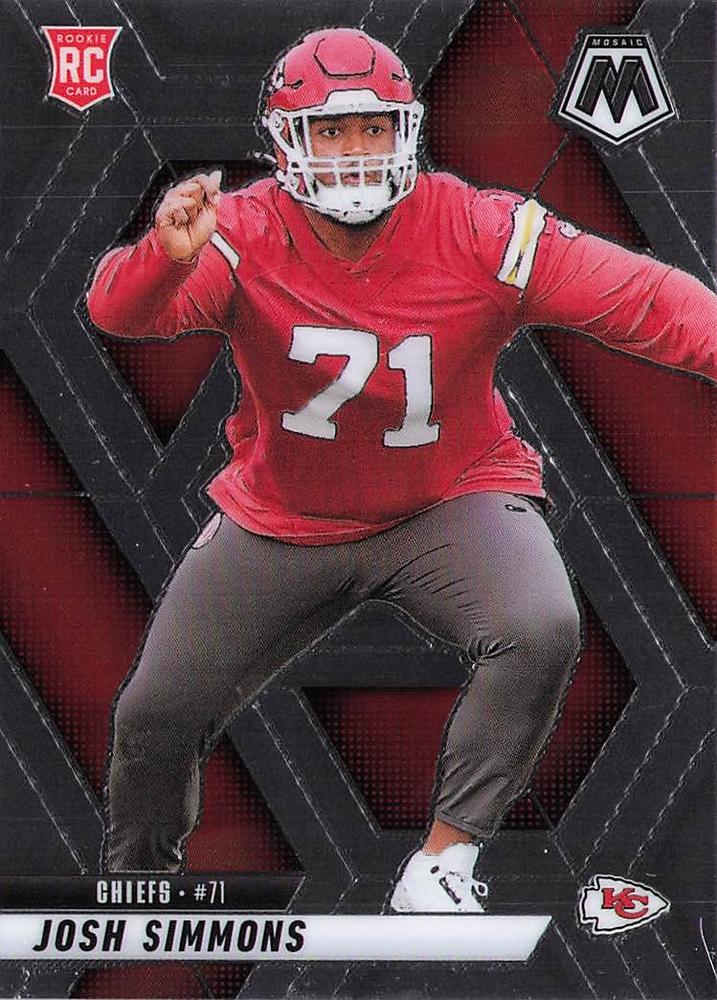 Josh Simmons #398 Kansas City Chiefs | 2025 Panini Mosaic | NFL Football