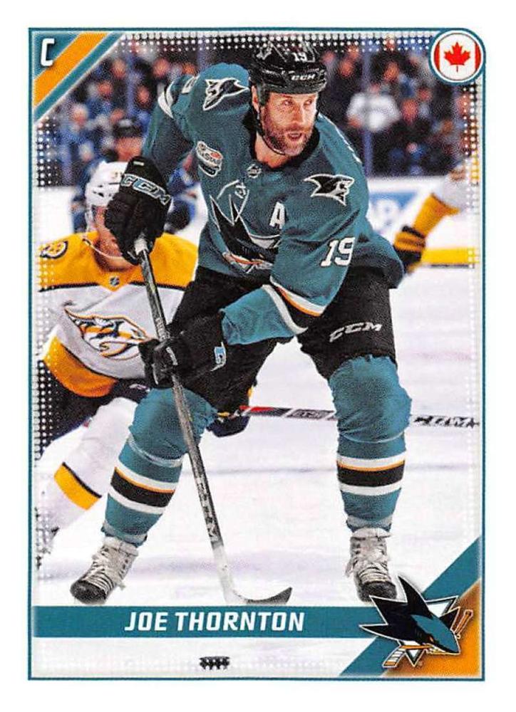 Joe Thornton #400 San Jose Sharks | 2019-20 Topps NHL Sticker Collection