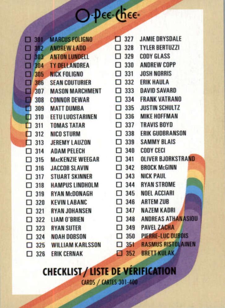 Checklist #400 Multi-Team | 2023-24 O-Pee-Chee Retro
