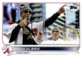 Ozzie Albies #401 Atlanta Braves (World Series trophy, microphone) | 2022 Topps