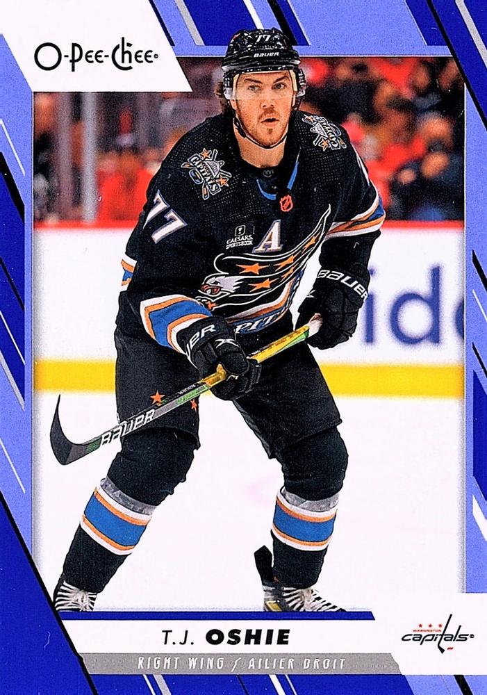 T.J. Oshie #406 Washington Capitals | 2023-24 O-Pee-Chee Blue Border