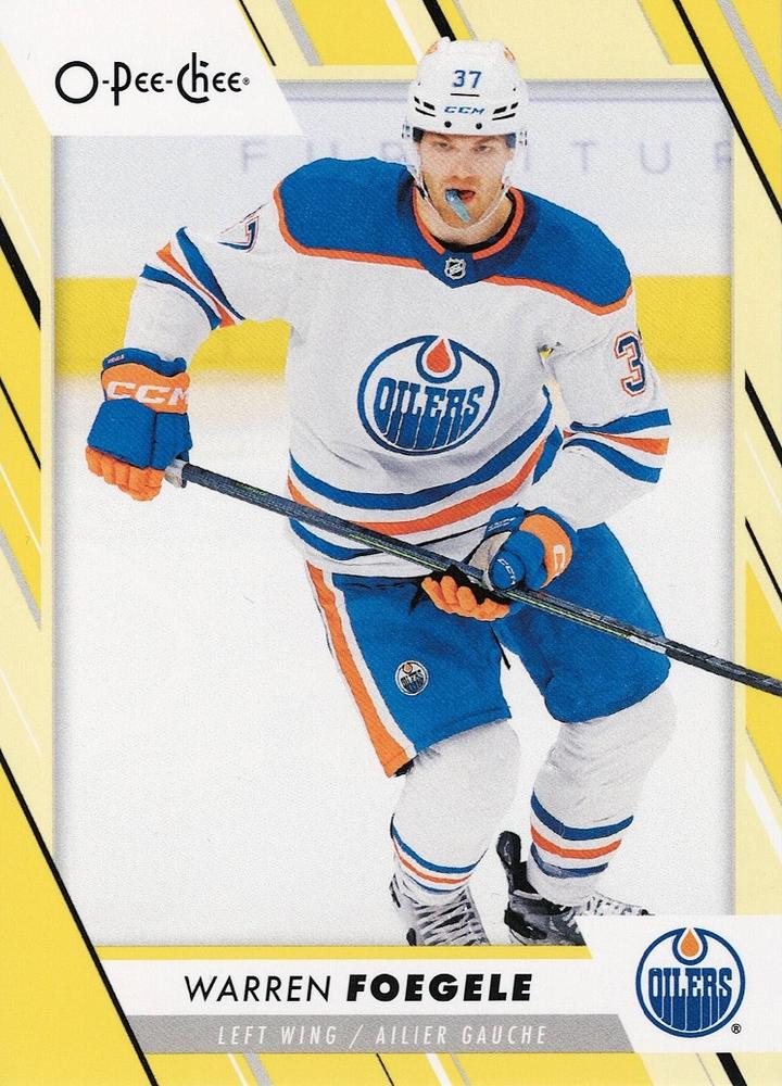 Warren Foegele #407 Edmonton Oilers | 2023-24 O-Pee-Chee Yellow Border