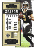 Drew Brees #40 New Orleans Saints | 2020 Panini Contenders |  | NFL Football