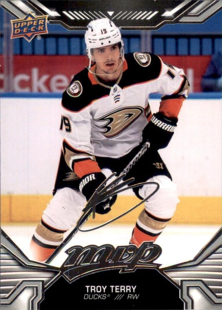 Troy Terry #40 Anaheim Ducks | 2022-23 Upper Deck MVP Silver Script