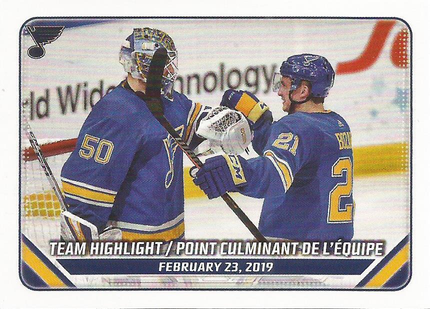 2018/19 Team Highlight #410 | 2019-20 Topps NHL Sticker Collection