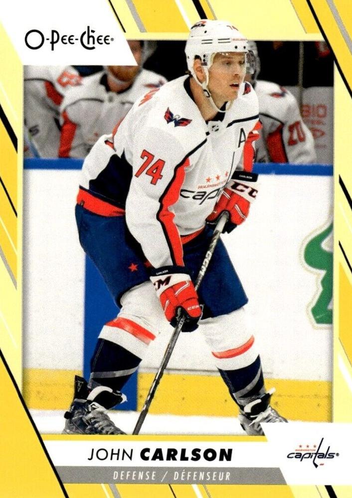 John Carlson #411 Washington Capitals | 2023-24 O-Pee-Chee Yellow Border