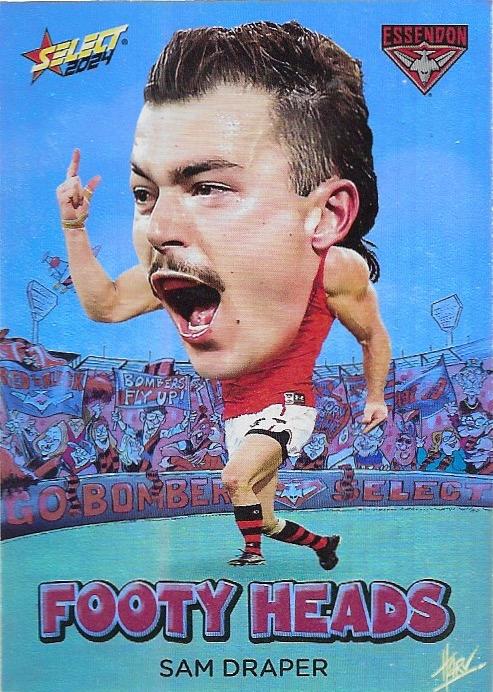 Sam Draper #FH21 Essendon Bombers | Footy Heads 2024 Select AFL Footy Stars