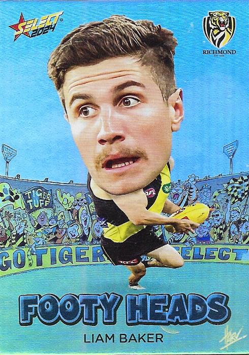 Liam Baker #FH66 Richmond Tigers | Footy Heads 2024 Select AFL Footy Stars