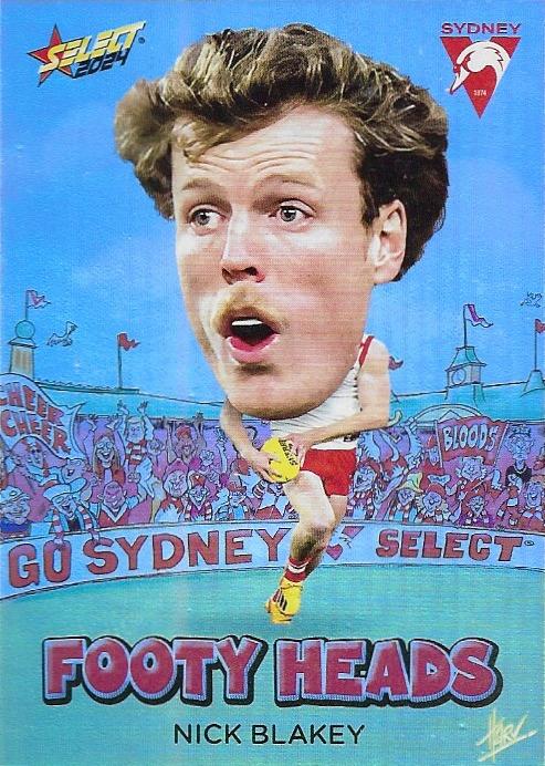 Nick Blakey #FH76 Sydney Swans | Footy Heads 2024 Select AFL Footy Stars