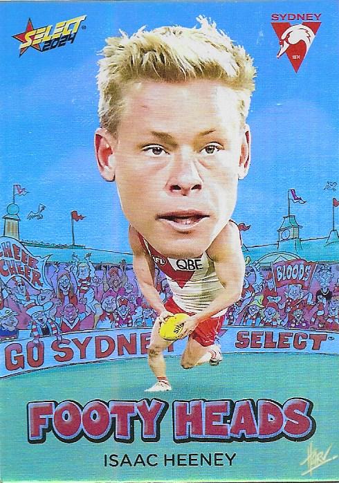 Isaac Heeney #FH78 Sydney Swans | Footy Heads 2024 Select AFL Footy Stars