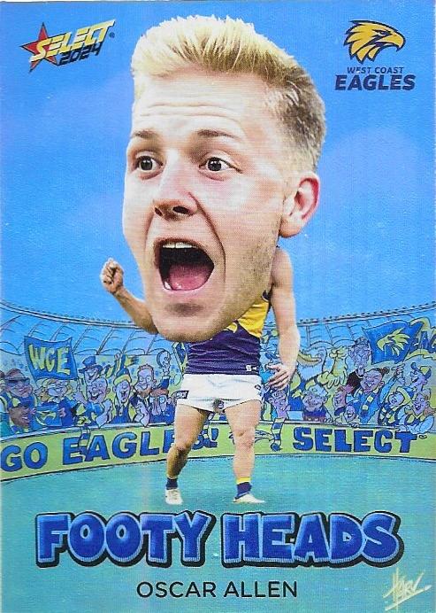 Oscar Allen #FH81 West Coast Eagles | Footy Heads 2024 Select AFL Footy Stars