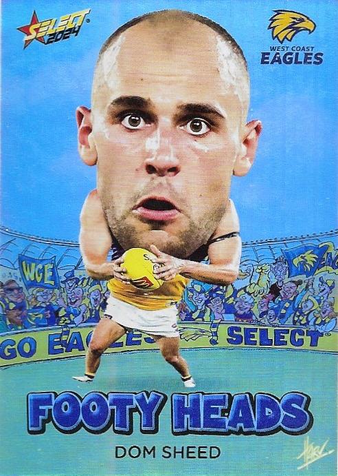 Dom Sheed #FH85 West Coast Eagles | Footy Heads 2024 Select AFL Footy Stars