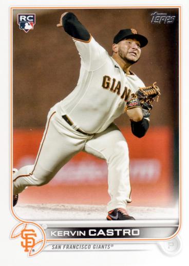 Kervin Castro #413 San Francisco Giants (Factory set, white outline around RC logo) | 2022 Topps