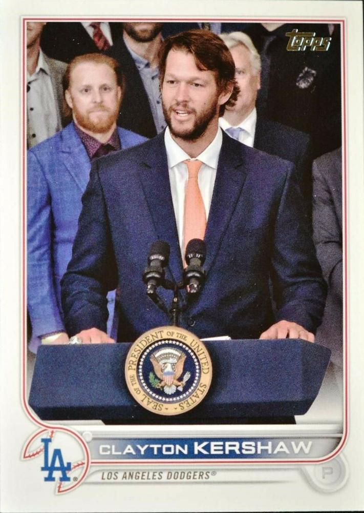 Clayton Kershaw #41 Los Angeles Dodgers (Presidential podium) | 2022 Topps
